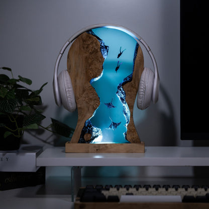 Headphone Stand Ray Epoxy Lamp