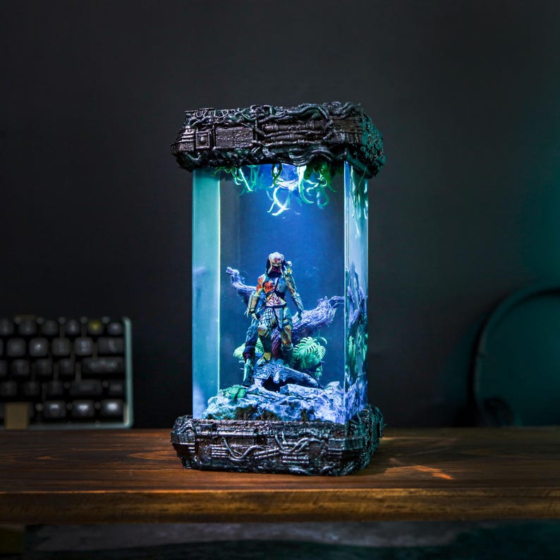 Predator Space Alien Epoxy Lamp