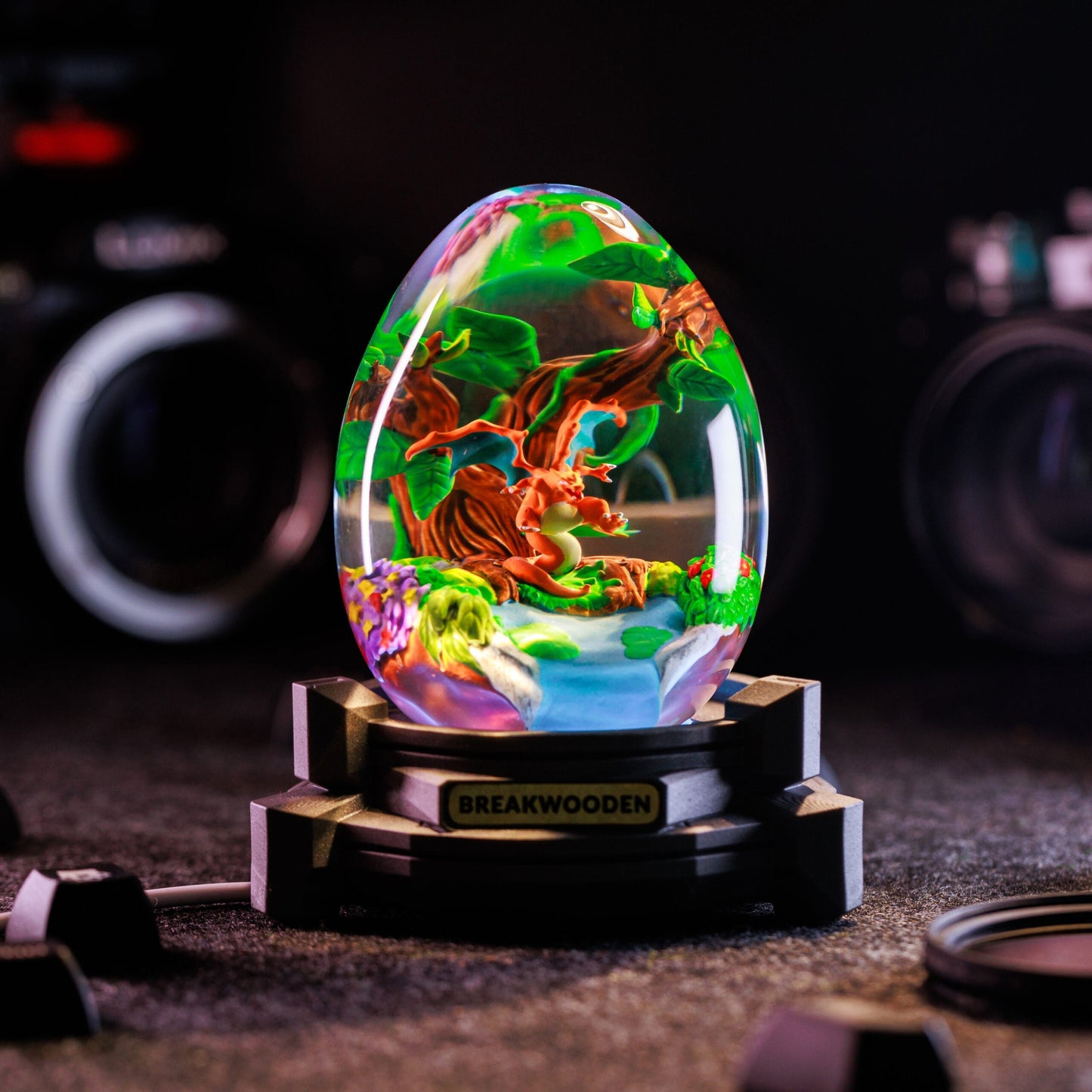 Charizard Pokemon Resin Lamp Egg