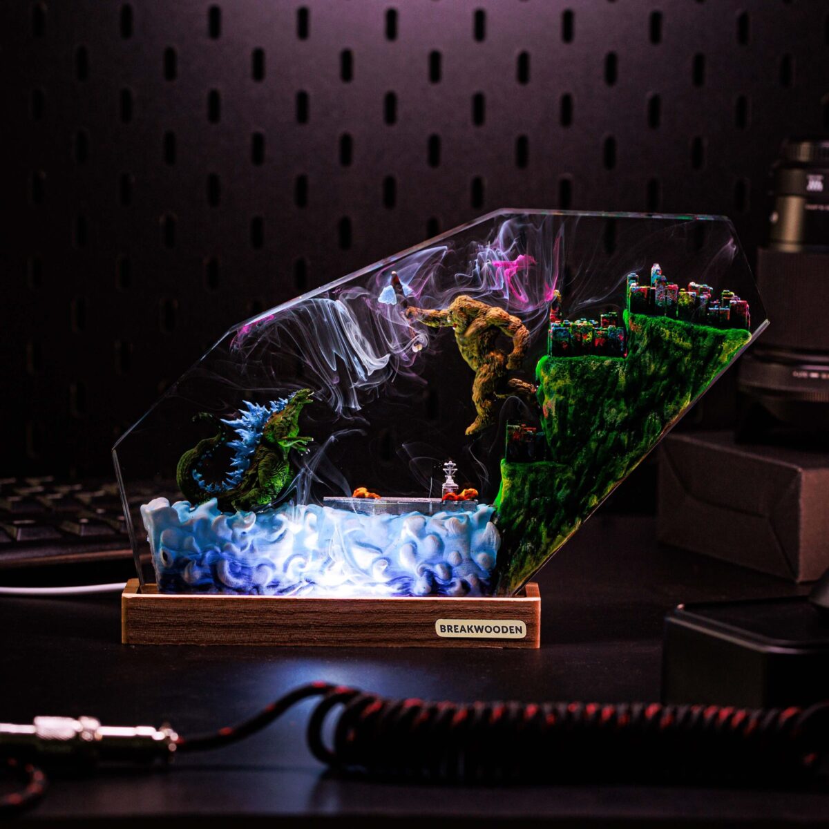 Monster Battle Resin Lamp