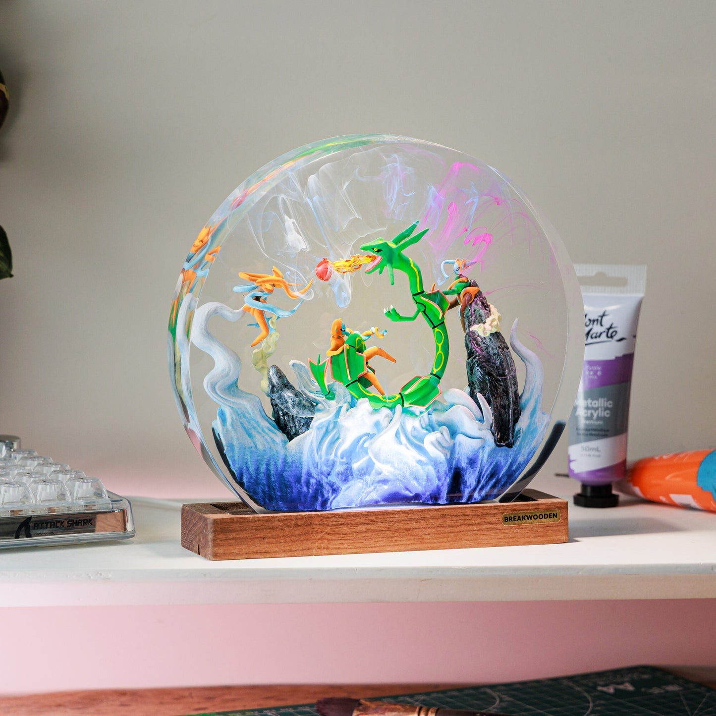 Rayquaza’s Fury Resin Lamp