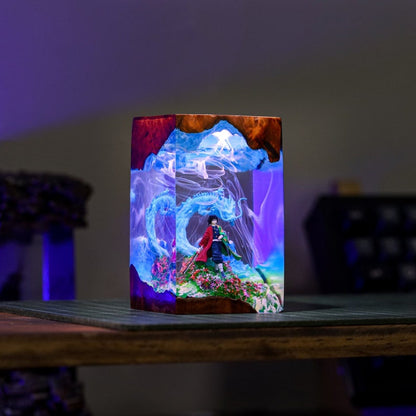 Giyuu Demon Slayer Epoxy Resin Lamp