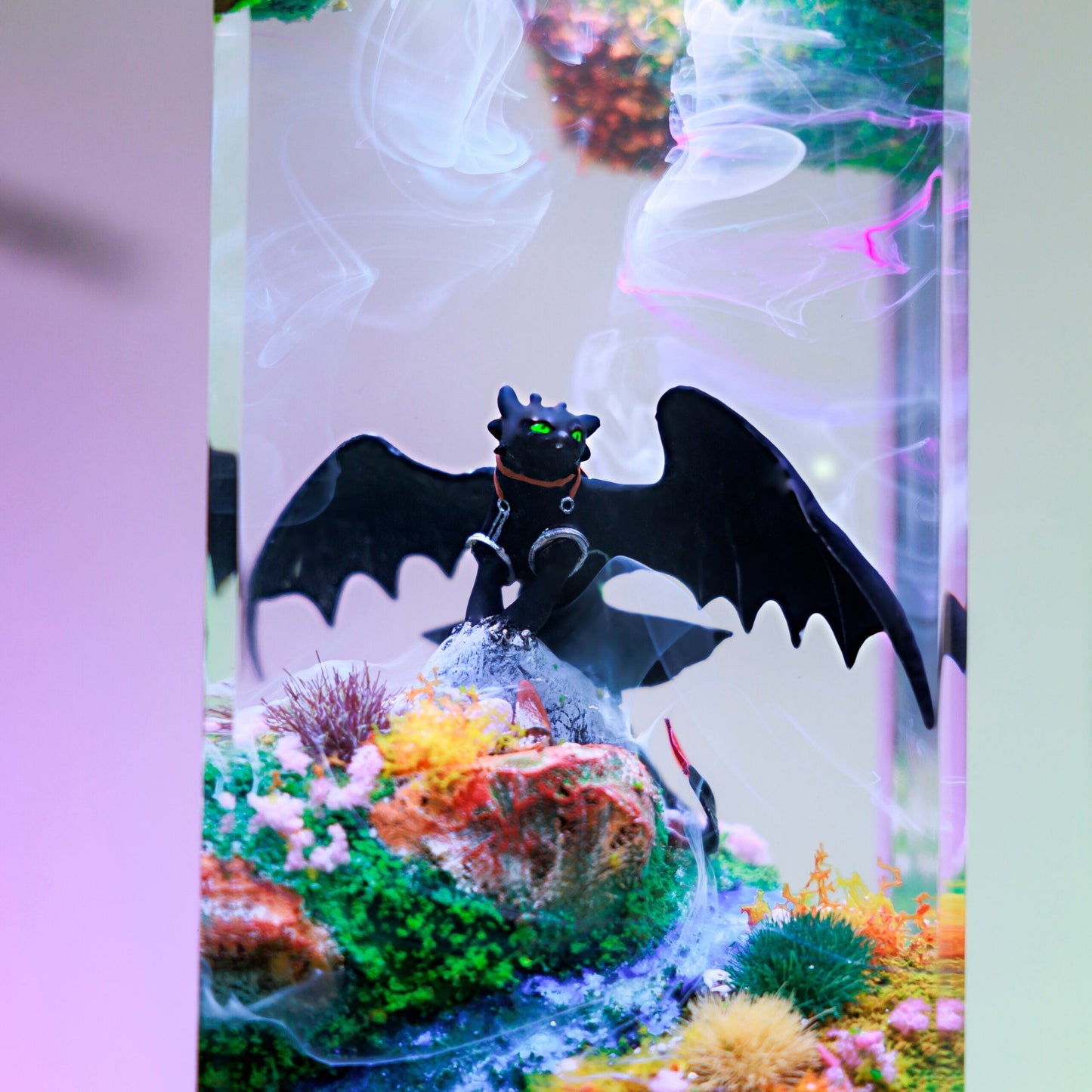 Black Dragon Resin Diorama Lamp 1