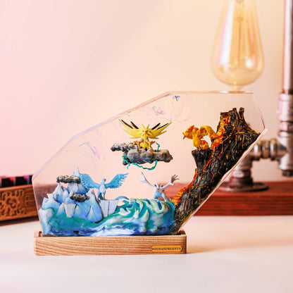 Birds Pokemons Resin Lamp