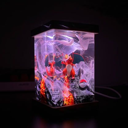 Charizard Pokemon Resin Epoxy Lamp, Night Light