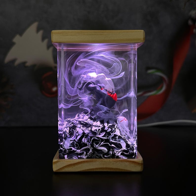 Darkrai Pokemon Resin Epoxy Lamp, Night Light