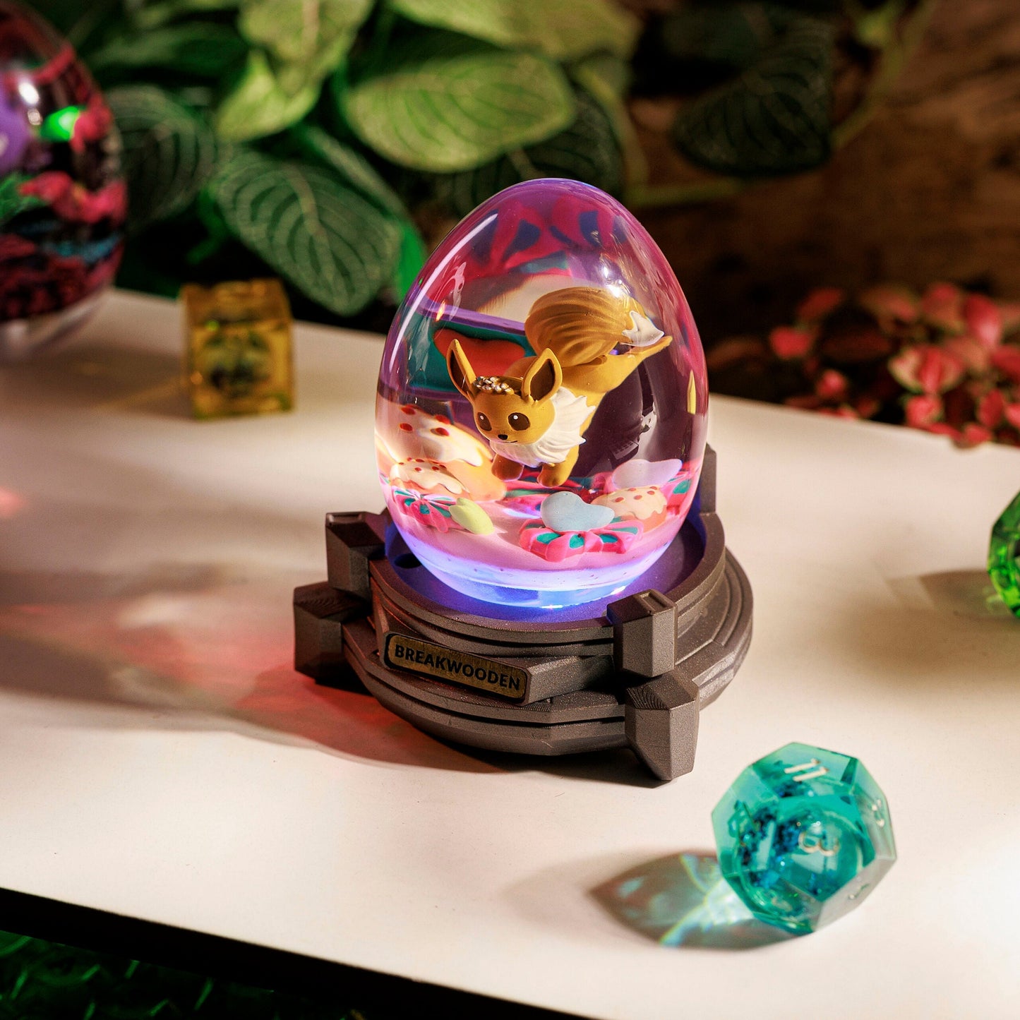 Adorable Eevee Resin Lamp Egg