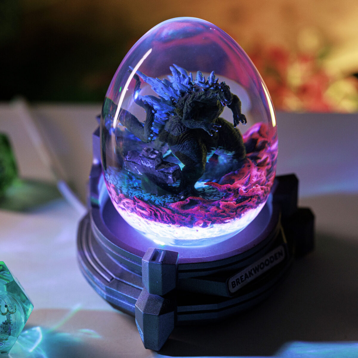 Gozilla Monster Resin Lamp Egg