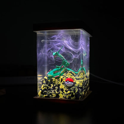 Rayquaza Pokemon Resin Epoxy Lamp, Night Light