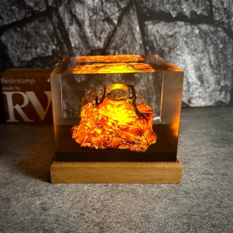 Power Ring Of The Dark Lord Resin Lamp