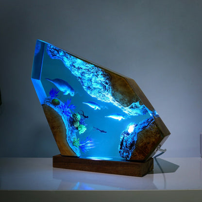 Seal Swimming Epoxy Lamp