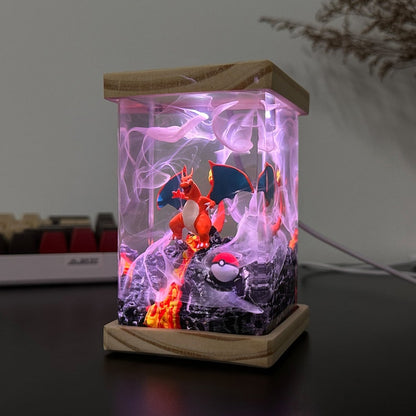 Charizard Pokemon Resin Epoxy Lamp, Night Light