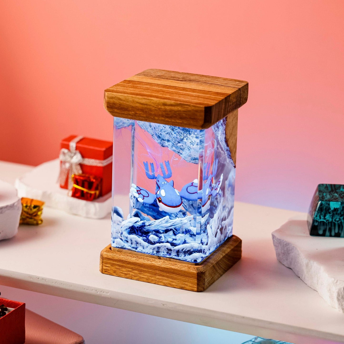 Kyogre Pokemon Resin Diorama Lamp