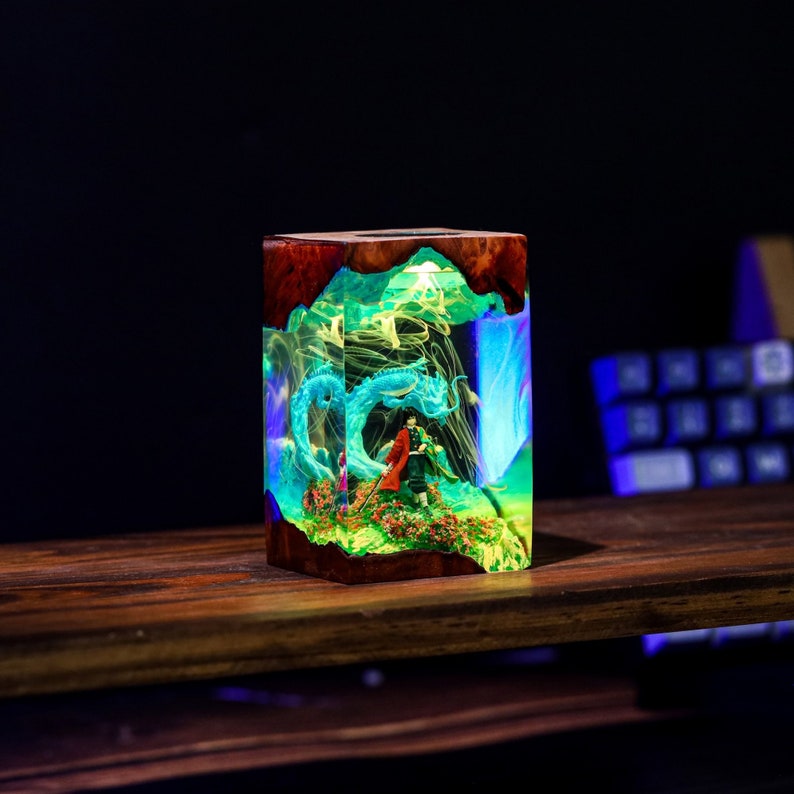 Giyuu Demon Slayer Epoxy Resin Lamp