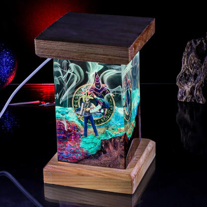 Muto Yugi Dark Magician Yu Gi Oh Epoxy Resin Lamp