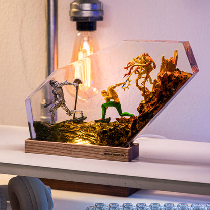 Mythical War Resin Lamp