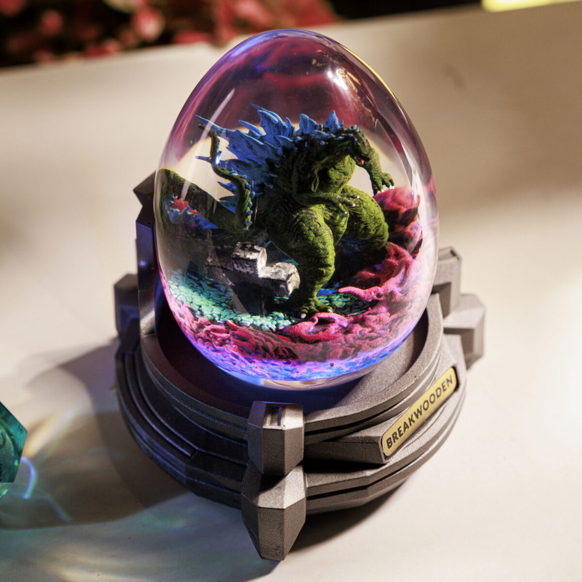 Gozilla Monster Resin Lamp Egg