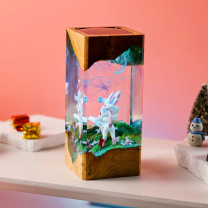 Sylveon Pokemon Resin Diorama Lamp