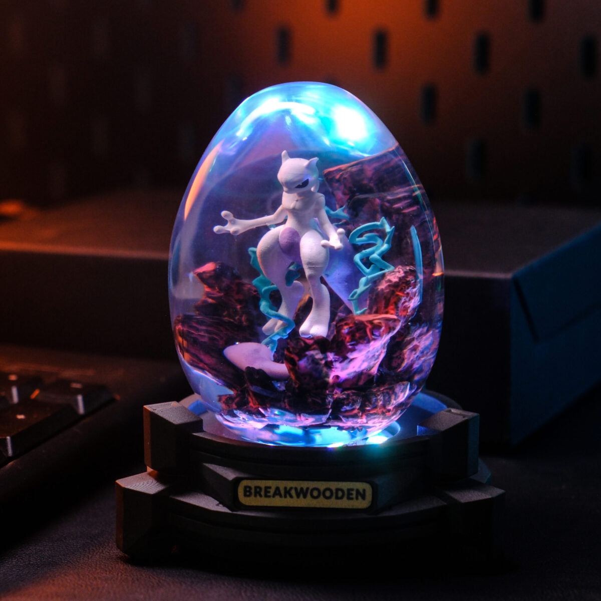 Mewtwo Pokemon Resin Lamp Egg