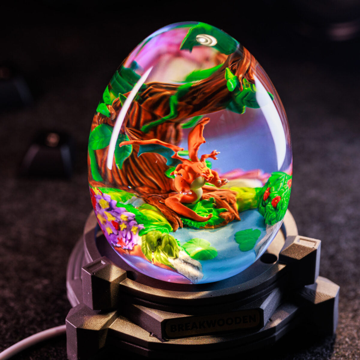 Charizard Pokemon Resin Lamp Egg