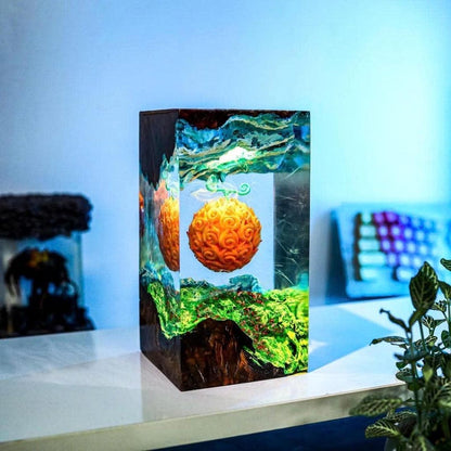 Devil Fruit One Piece Resin Epoxy Lamp