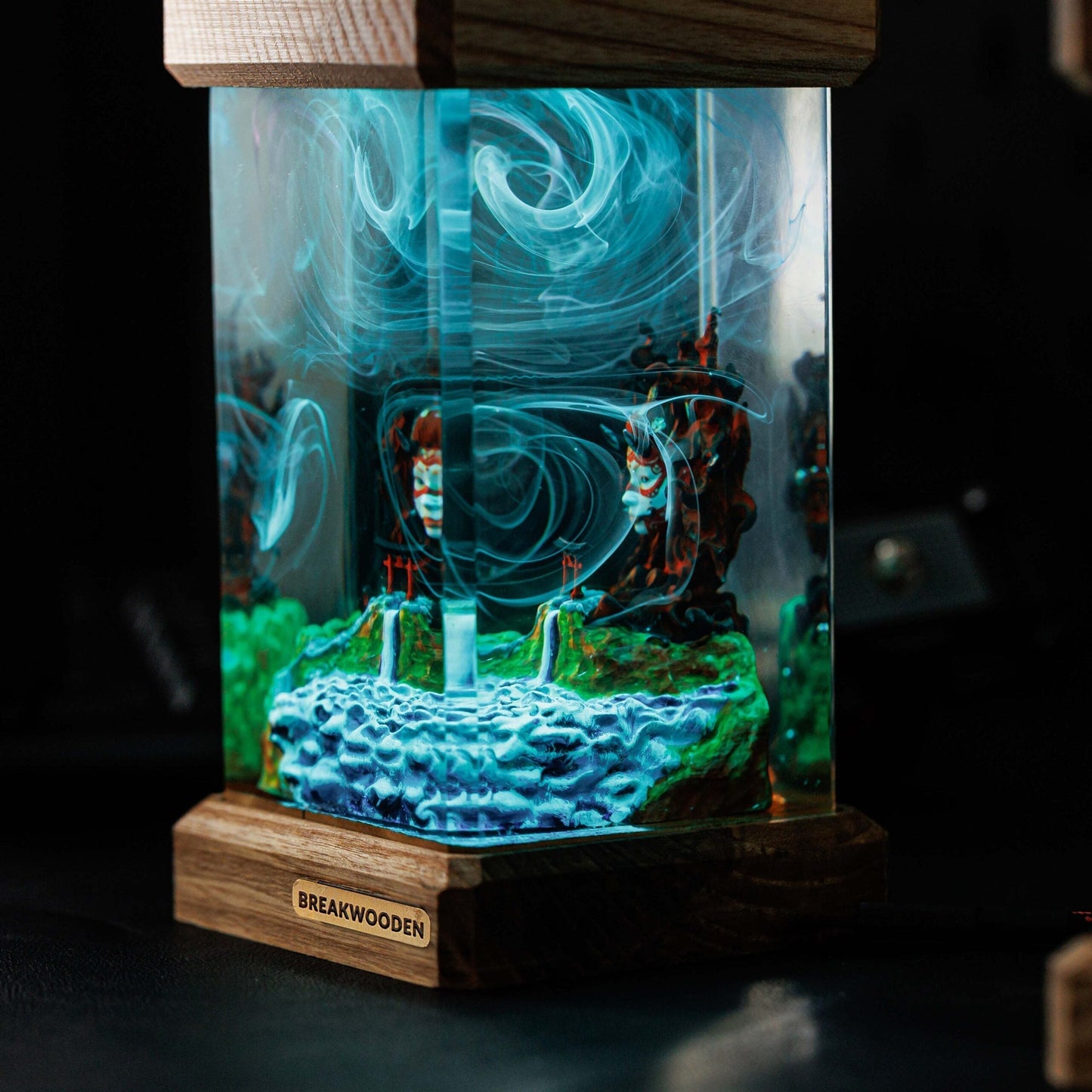 Monster Mask Resin Lamp