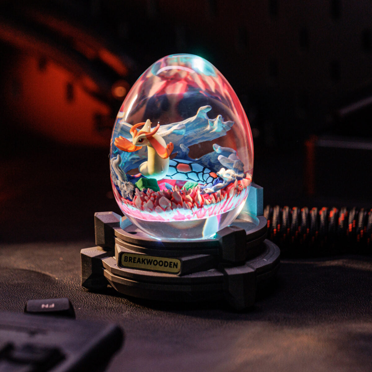 Milotic Pokemon Resin Lamp Egg