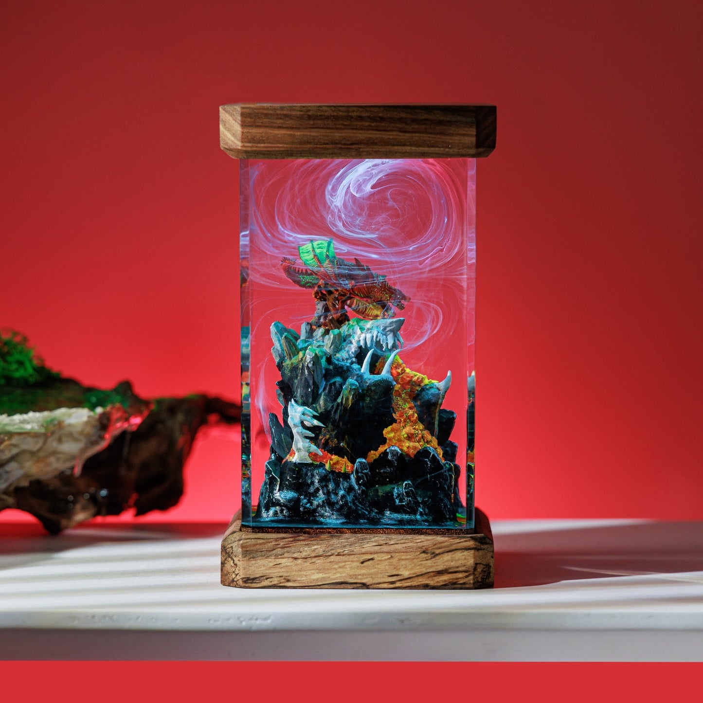 Mythology Dragon Resin Diorama Lamp