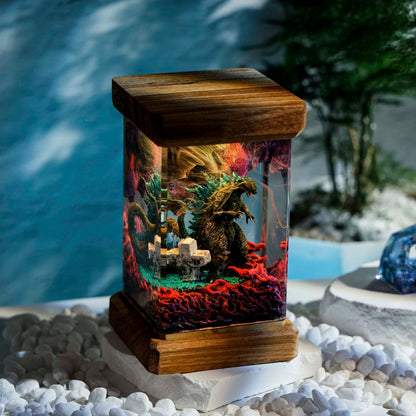 Godzilla Diorama Resin Lamp