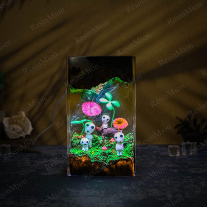 Japanese Folklore Resin Lamp