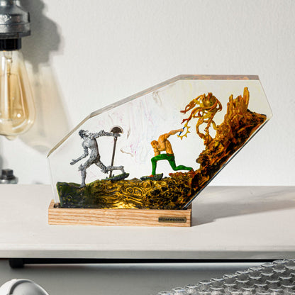 Mythical War Resin Lamp