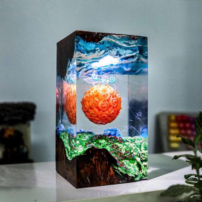 Devil Fruit One Piece Resin Epoxy Lamp